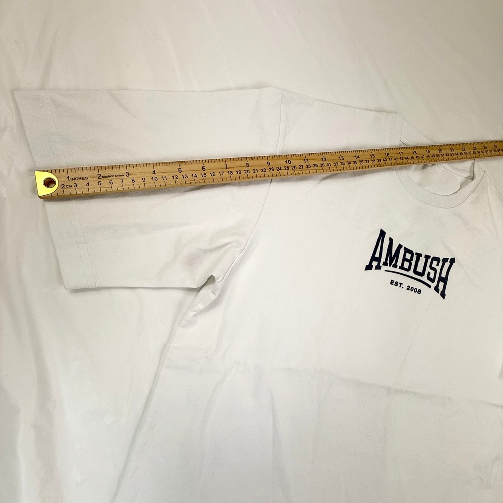 Ambush Logo Graphic T-Shirt White Short Sleeve Relaxed Fit Mens Size XL - Picture 4 of 7